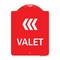 Signmission Designer Series Sign-Valet Left Arrow, Red & White Aluminum Sign, 18" x 24", RW-1824-22772 A-DES-RW-1824-22772 - alternate 1